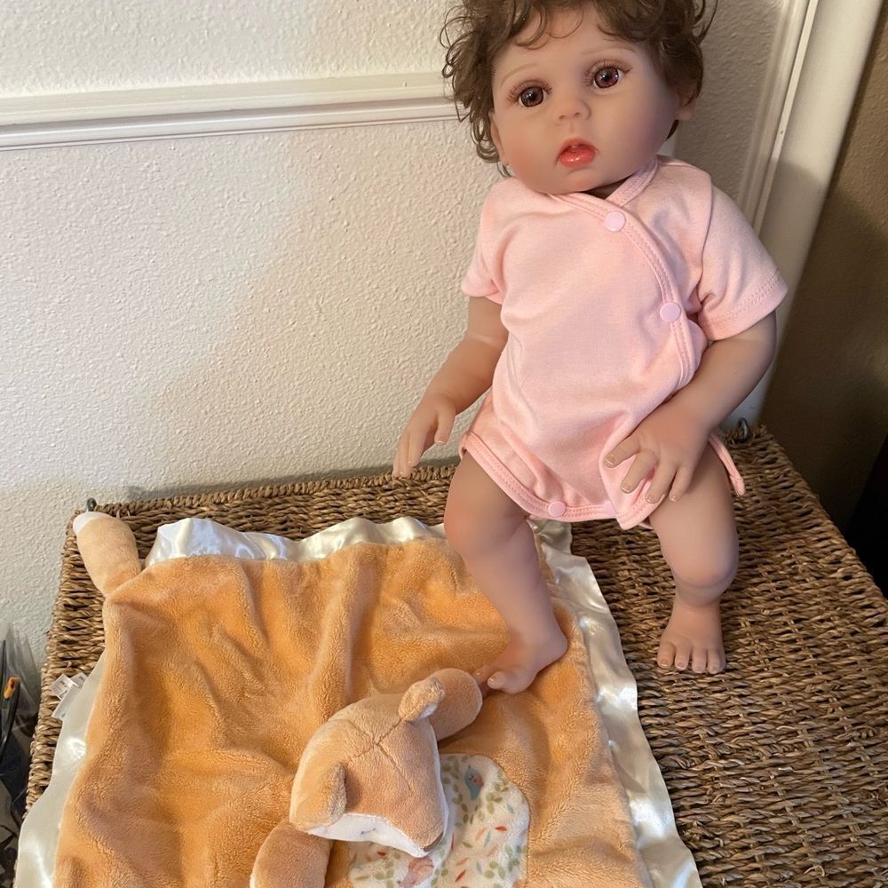 Realistic Newborn Baby Doll with Douglas Baby Fox Lovey # 043